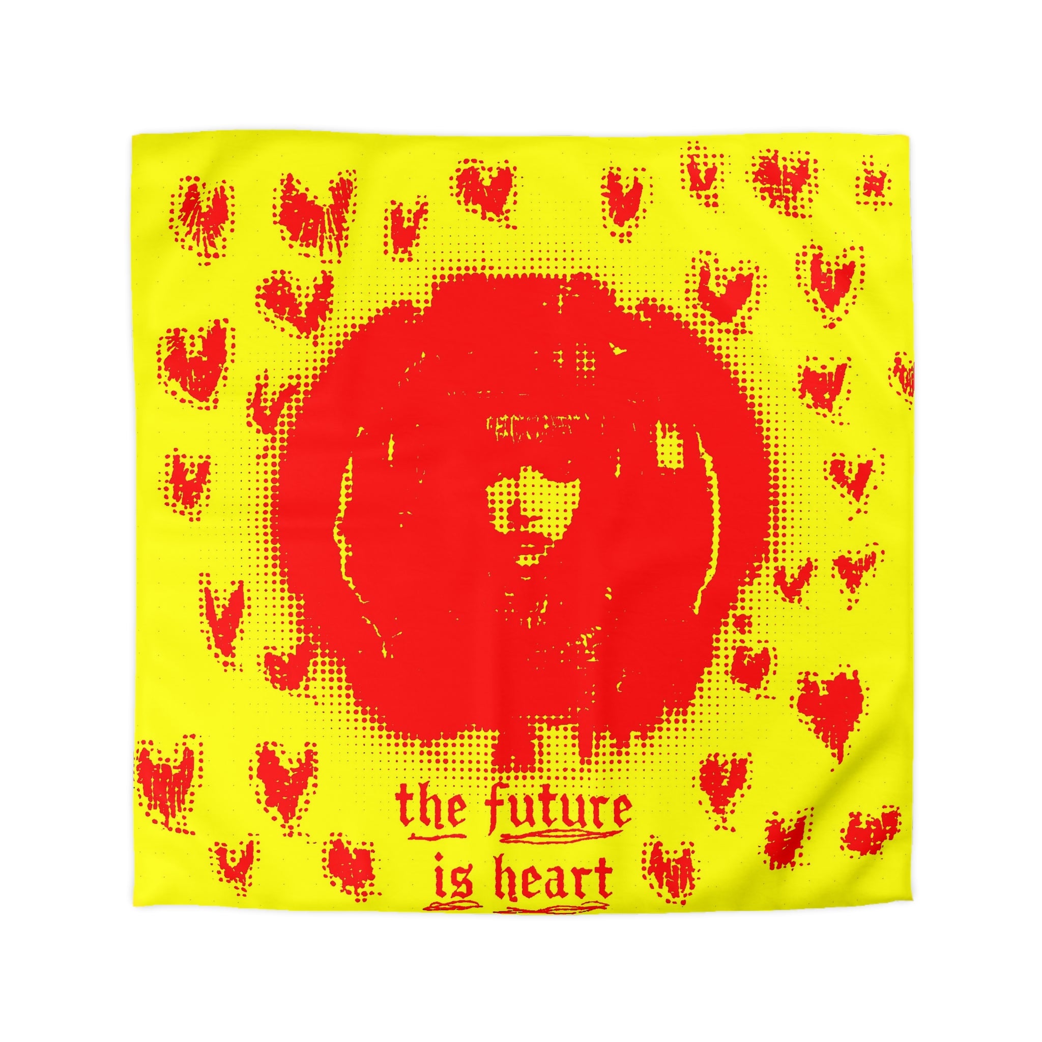 Duvet Cover — Retro Pop Heart "the future is heart" Microfiber Bedding