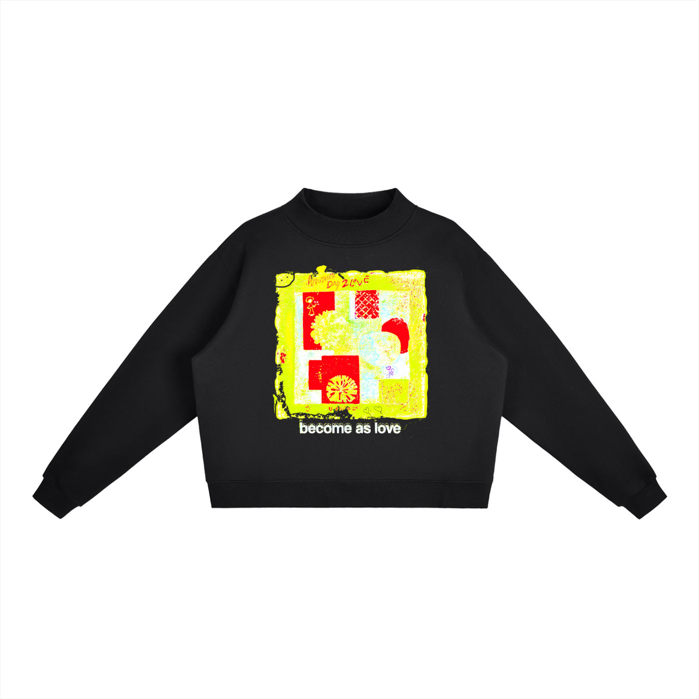 Essential Fleece Mock-Neck Crew Sweatshirt