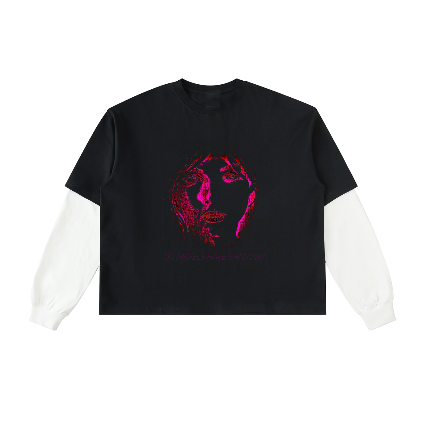 "shadows" Layered Sleeve T-Shirt