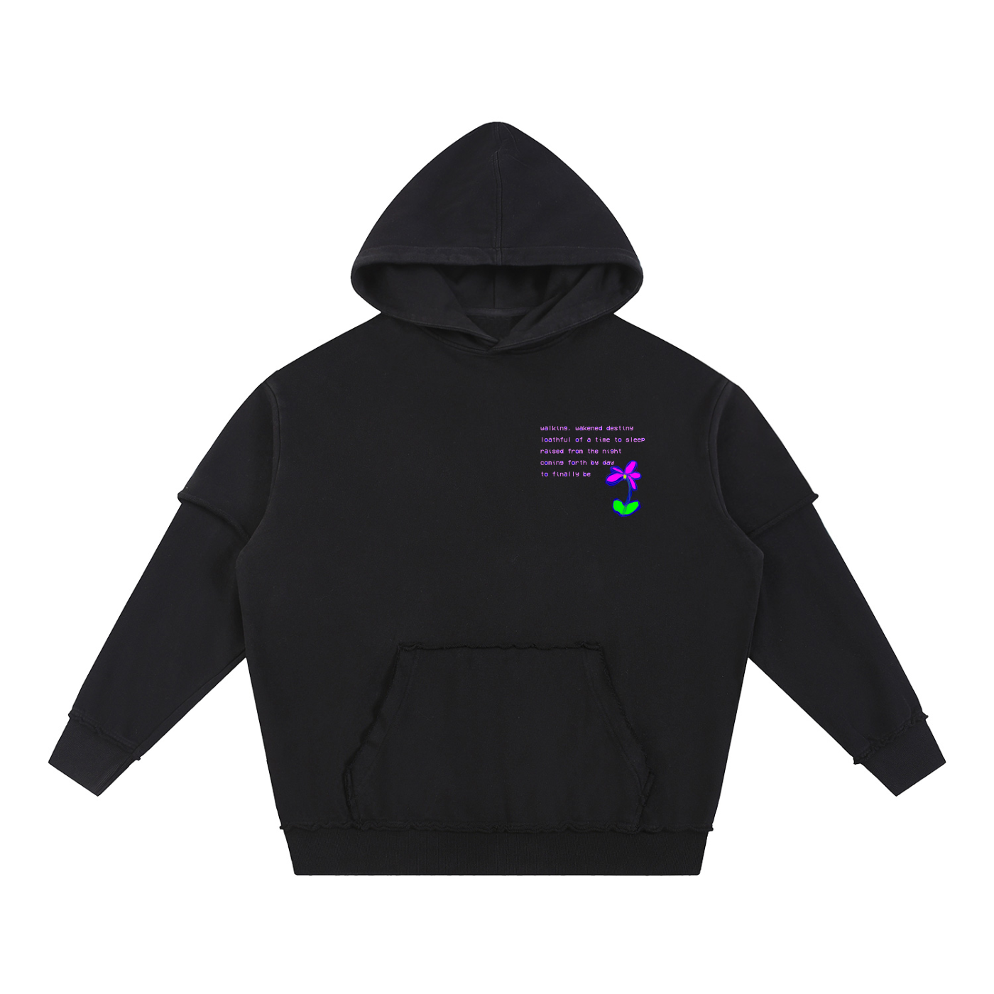 "rite after death" Double Layered Hoodie